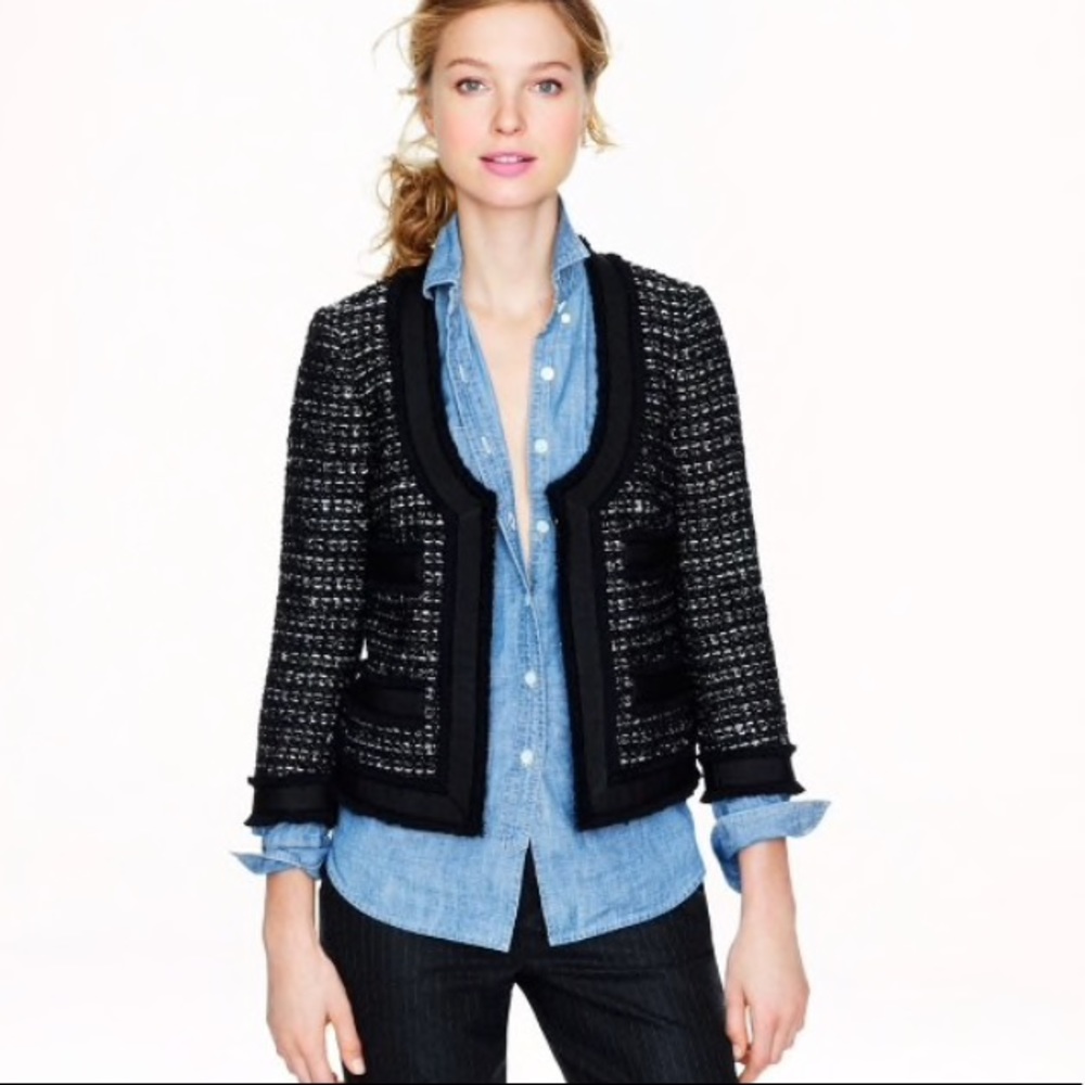 J. Crew collection Black Tweed Jacket
